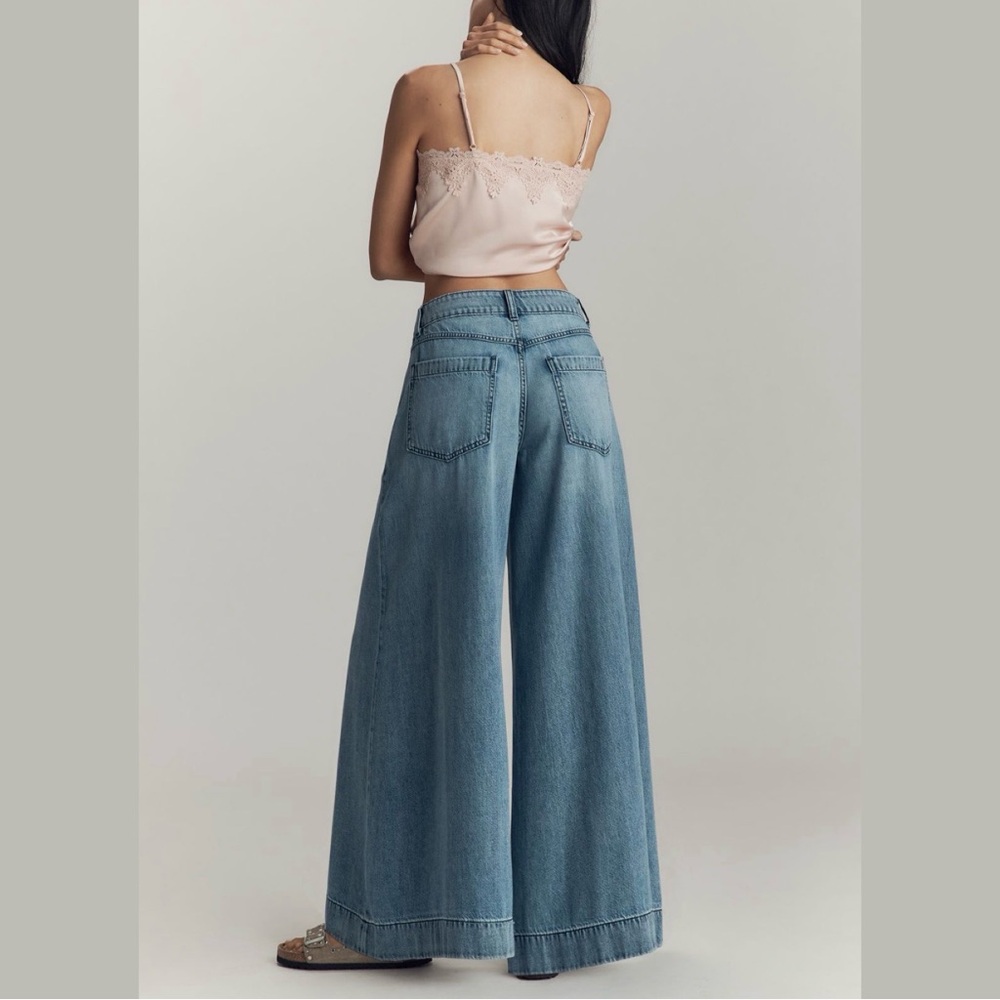 Anthropologie Pilcro Mid-Rise Super Wide Leg Jeans
Elkhorn Coral Blue 30 NWT - Picture 16 of 16